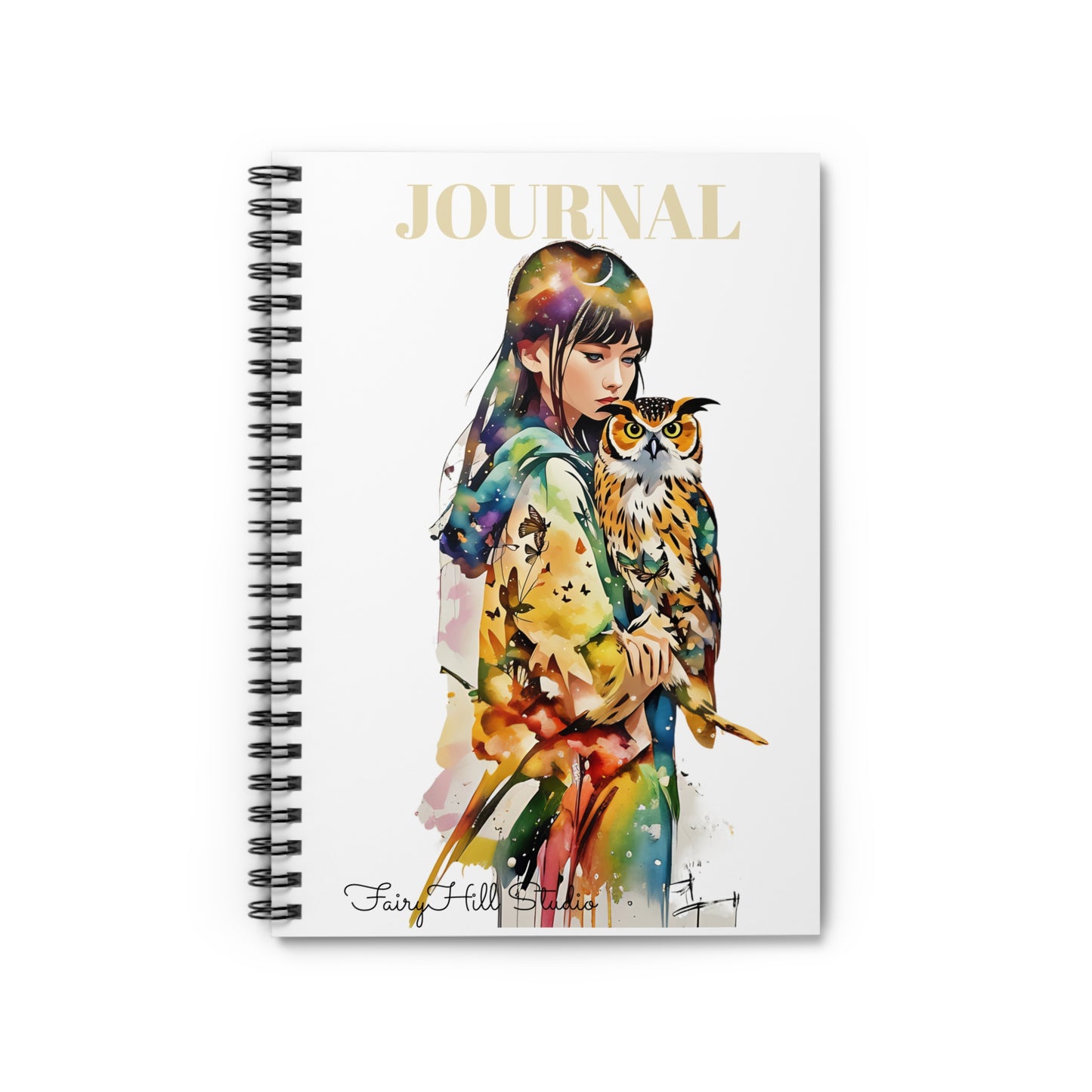 Spiral Notebook - Owl and the Girl