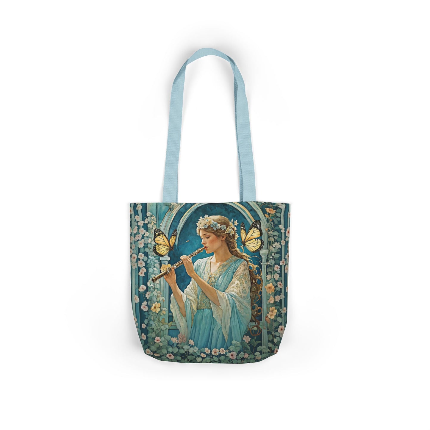 Butterfly Flute player -Inspired Canvas Tote Bag - Perfect for Beach Days, Eco-Friendly Shopping, and Summer Fun!