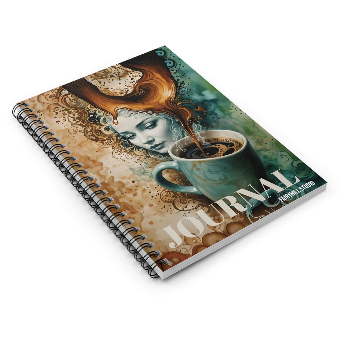 Morning Coffee Notebook - Ruled Line coffee Spiral Journal