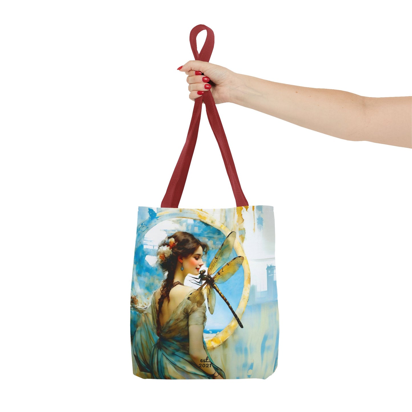 FairyHill Studio  Dragonfly whimsical Tote Bag (AOP)