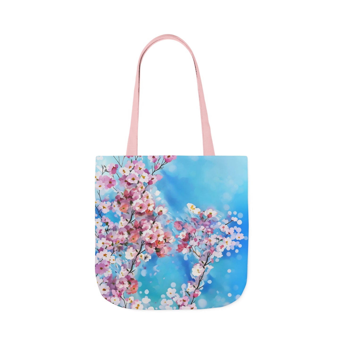 Colorful FairyHill Studio Sakura flowers Canvas Tote Bag - Perfect for Beach Days, Eco-Friendly Shopping, and Summer Fun!