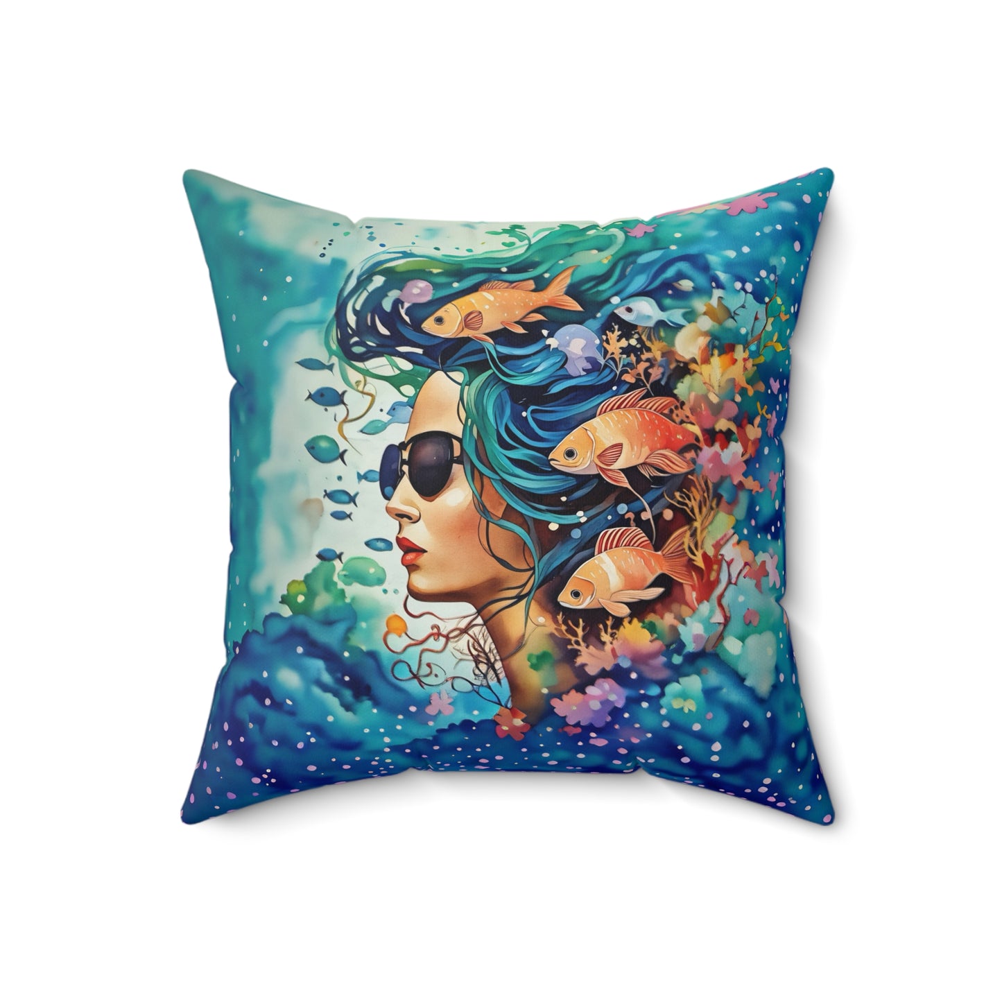 "Perspective is Everything" Square Pillow - by Fairyhill Studio