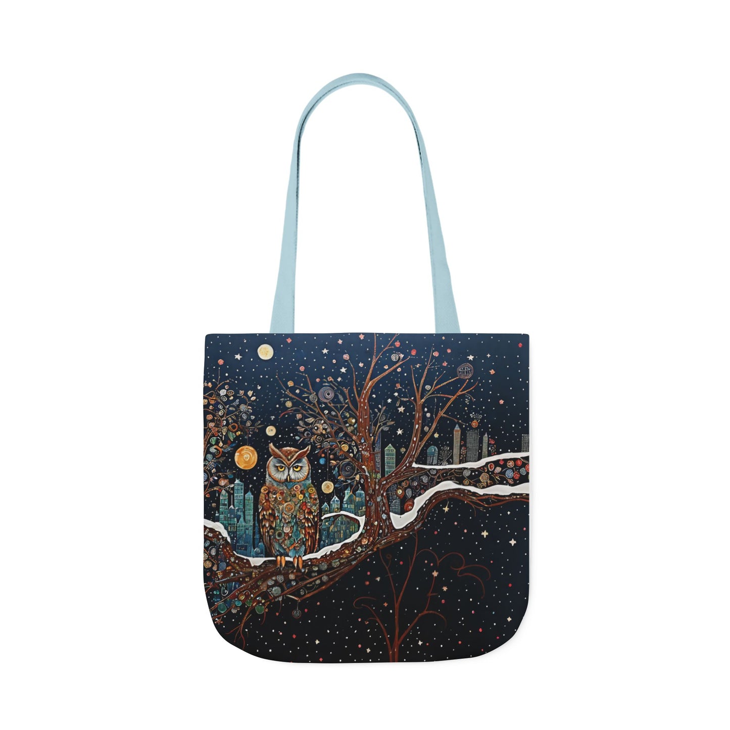 Colorful  night Owl -Inspired Canvas Tote Bag - Perfect for Beach Days, Eco-Friendly Shopping, and Summer Fun!