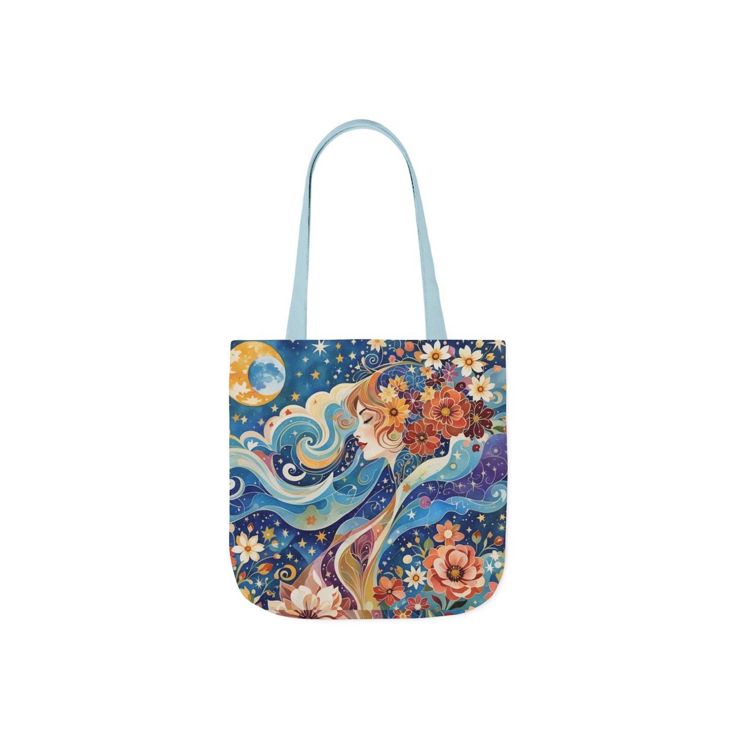 Colorful Galaxy-Inspired Canvas Tote Bag - Perfect for Beach Days, Eco-Friendly Shopping, and Summer Fun!