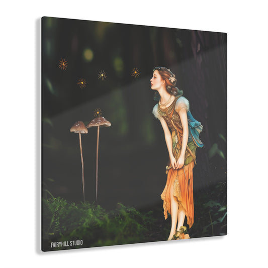 Acrylic Print - Mushroom Fairy Wall Art by FairyHill Studio