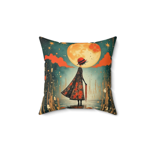 Autumn Rain Square Pillow - by Fairyhill Studio