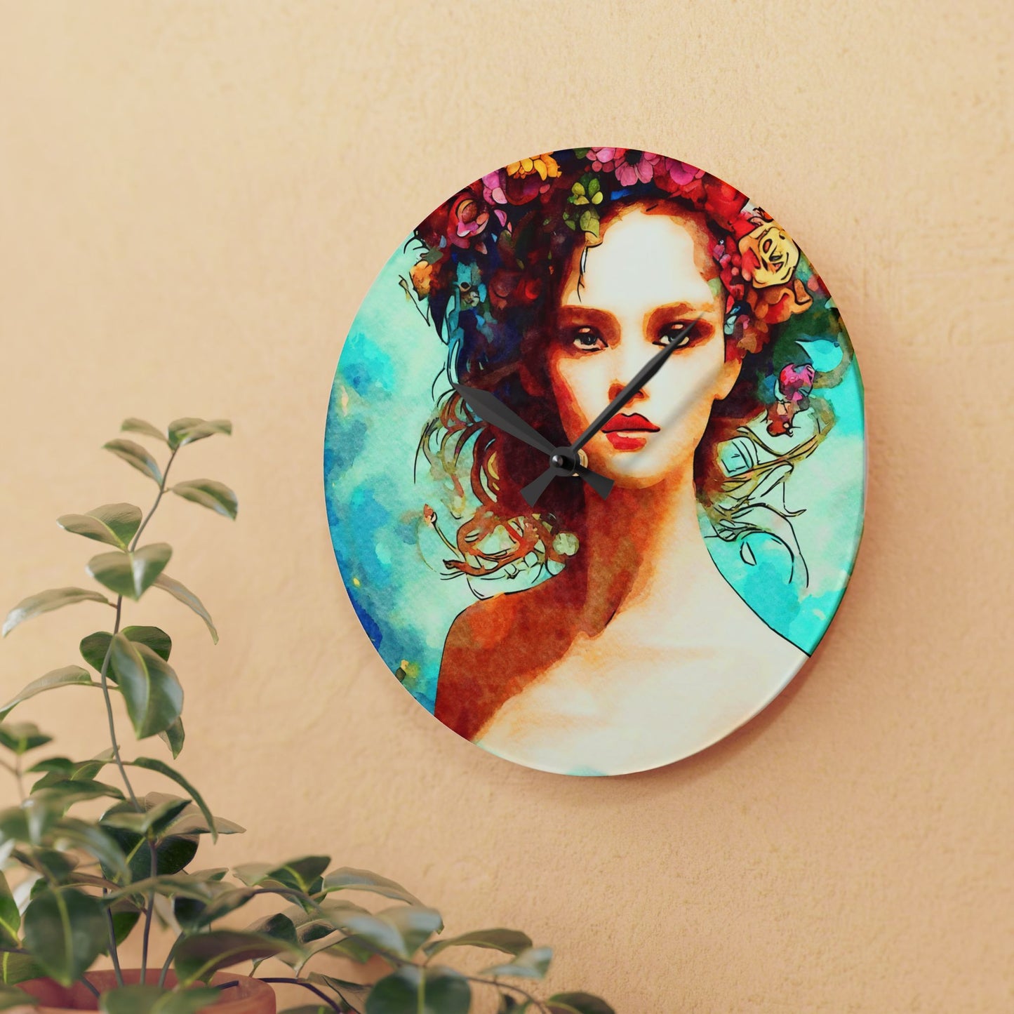 Summer Vibes Acrylic Wall Clock