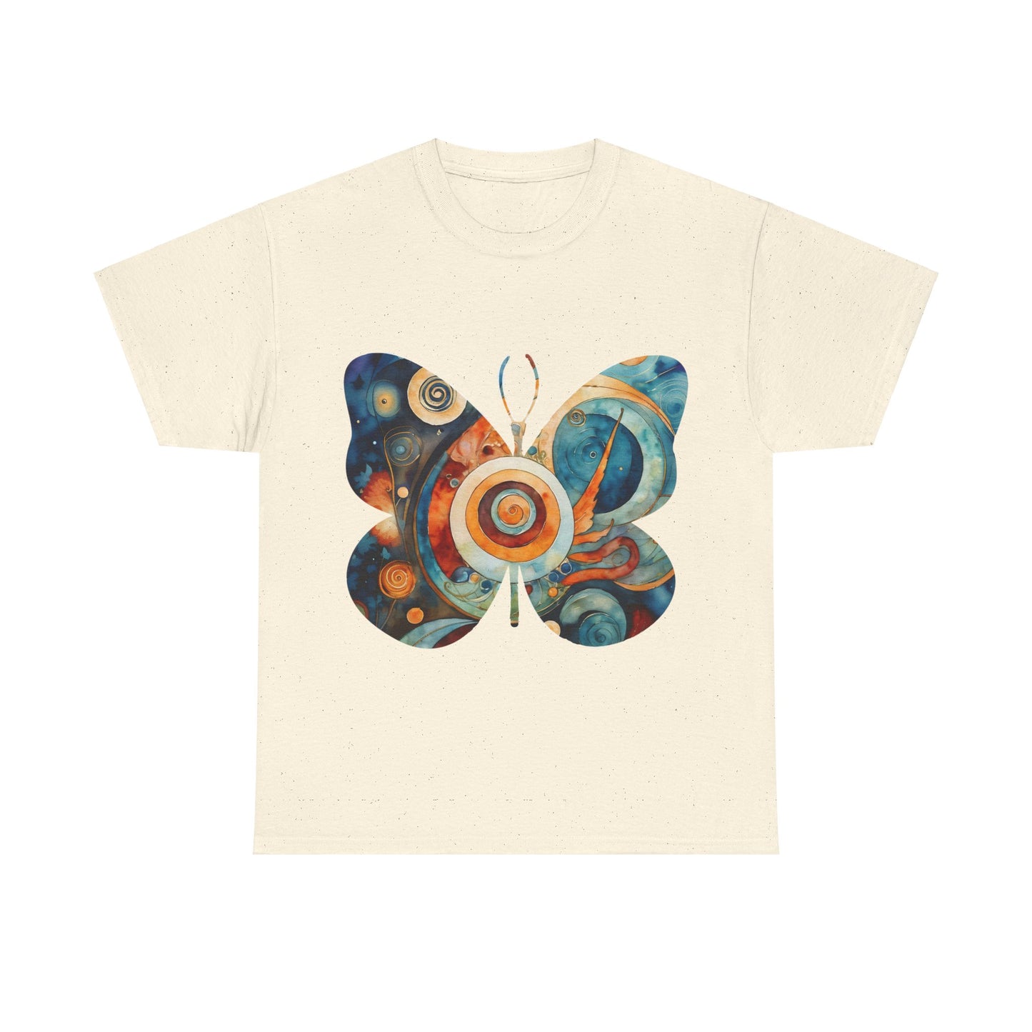 Colorful Abstract Butterfly Swirl Tee - Unisex Heavy Cotton