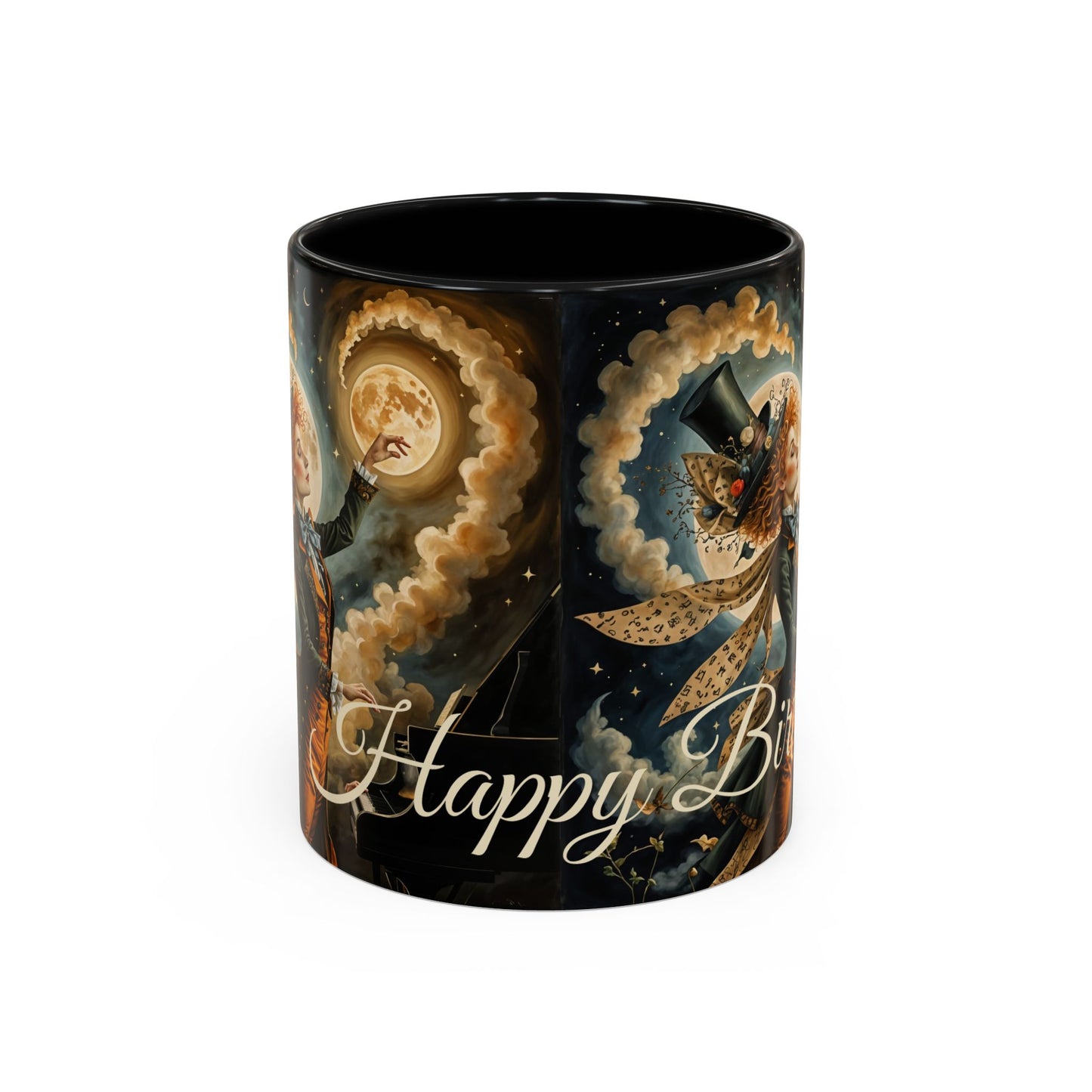 Coffee Mug - Whimsical Mad Hatter Happy Birthday Design by Fairyhill Studio