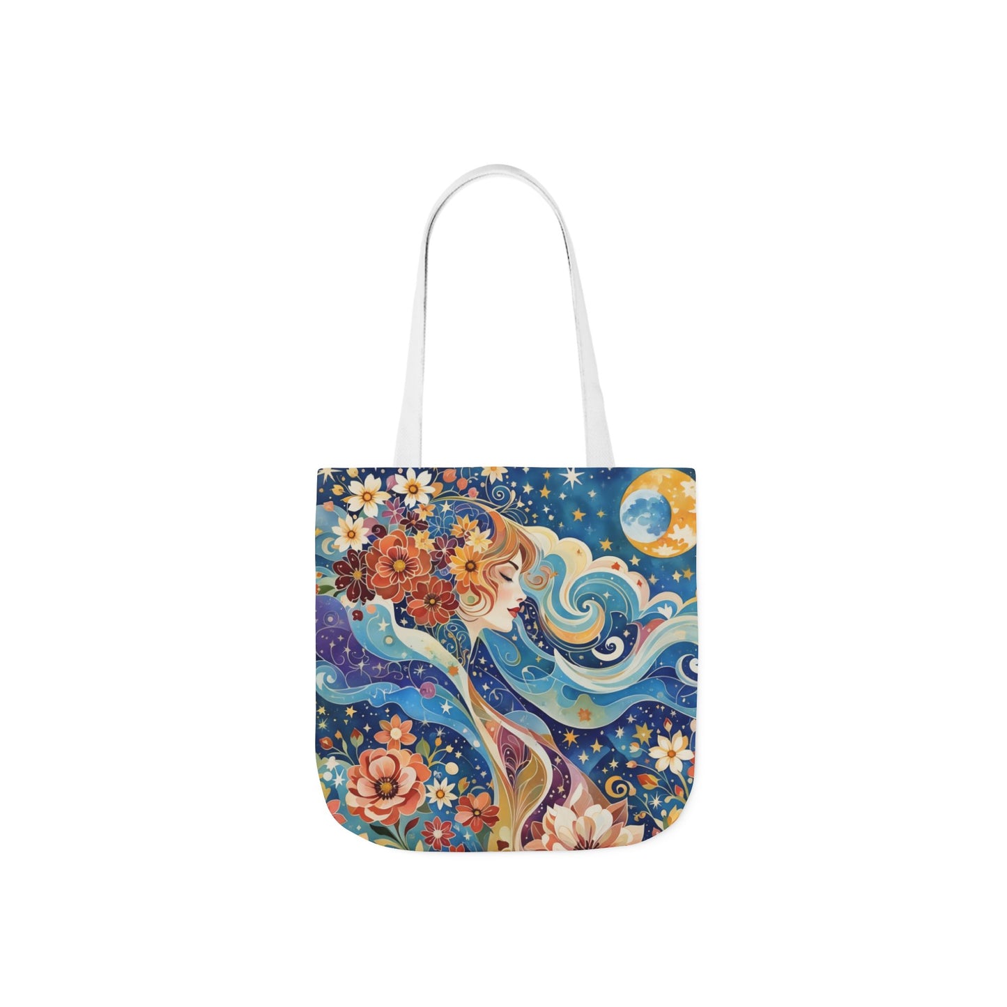Colorful Galaxy-Inspired Canvas Tote Bag - Perfect for Beach Days, Eco-Friendly Shopping, and Summer Fun!