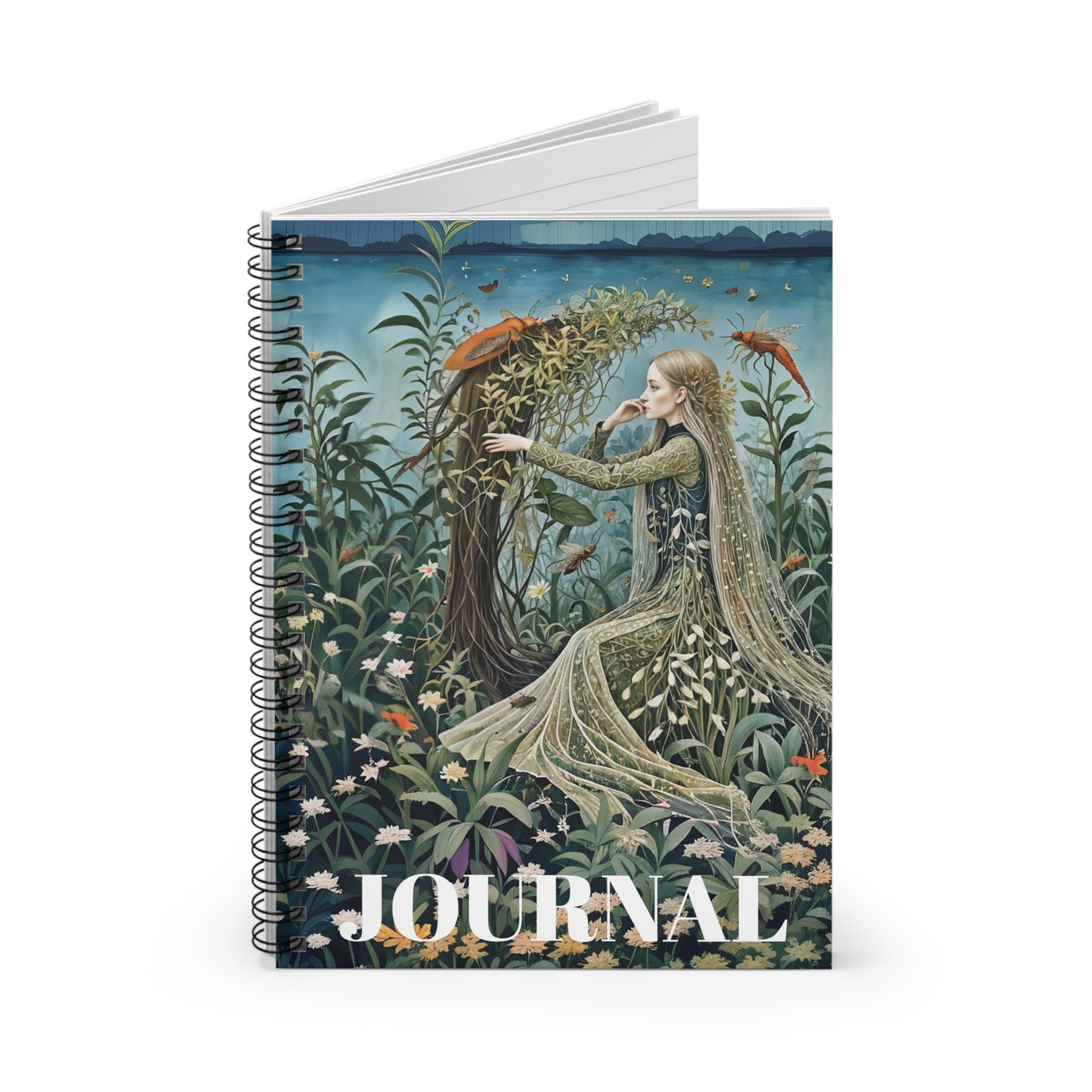Spiral Notebook - Botanical garden and creatures from folklore and mythology.