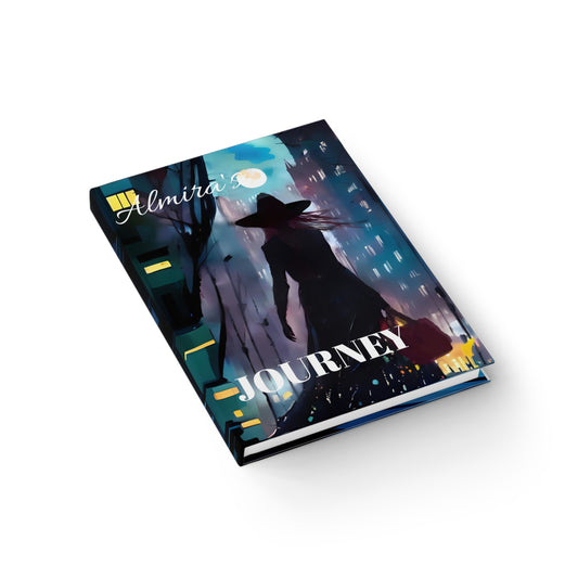 Journey Journal - Elegant Woman Watching Paris - Ruled Line