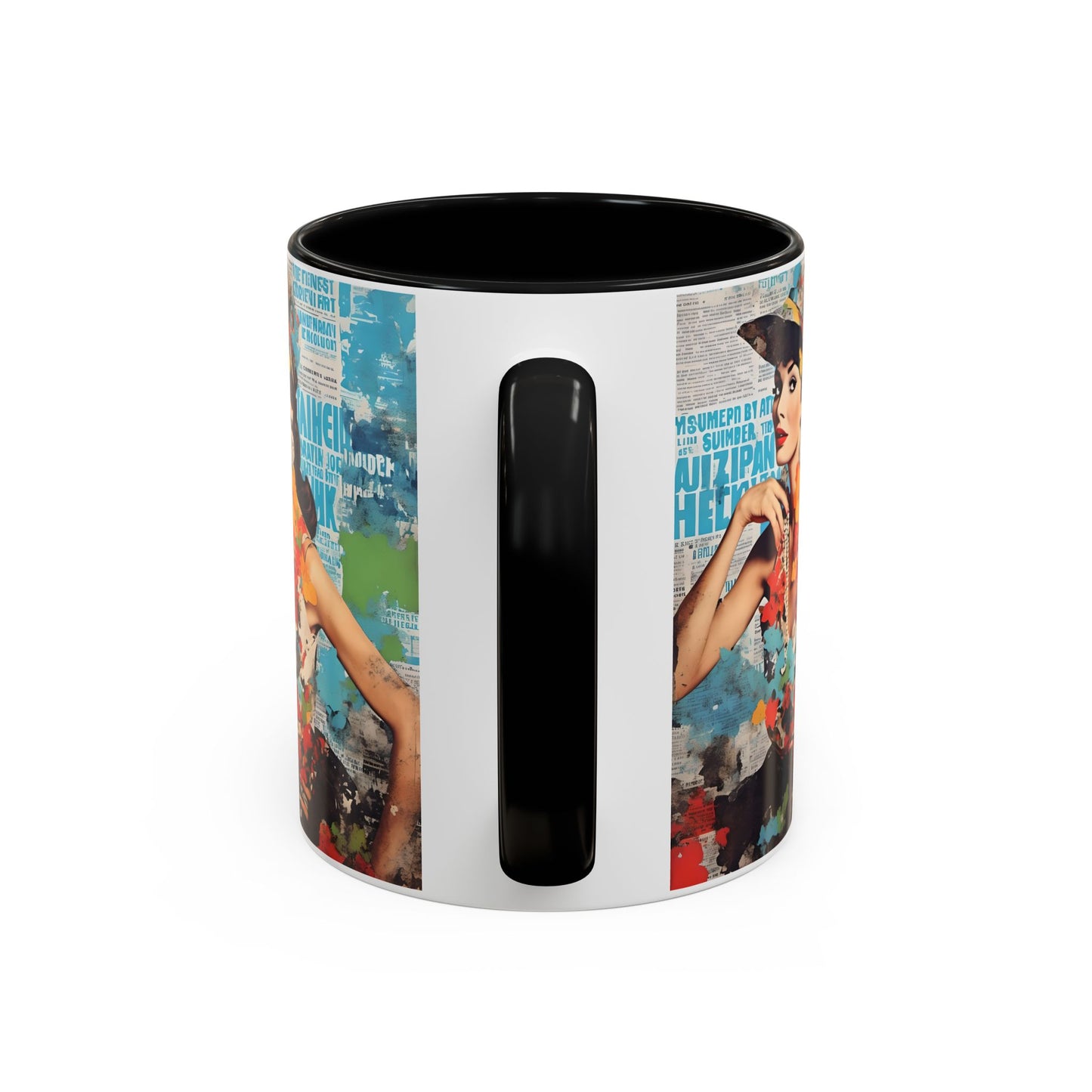 Coffee Mug Hollywood Movie Star Collage Colorful Art 11/15oz by Fairyhill Studio