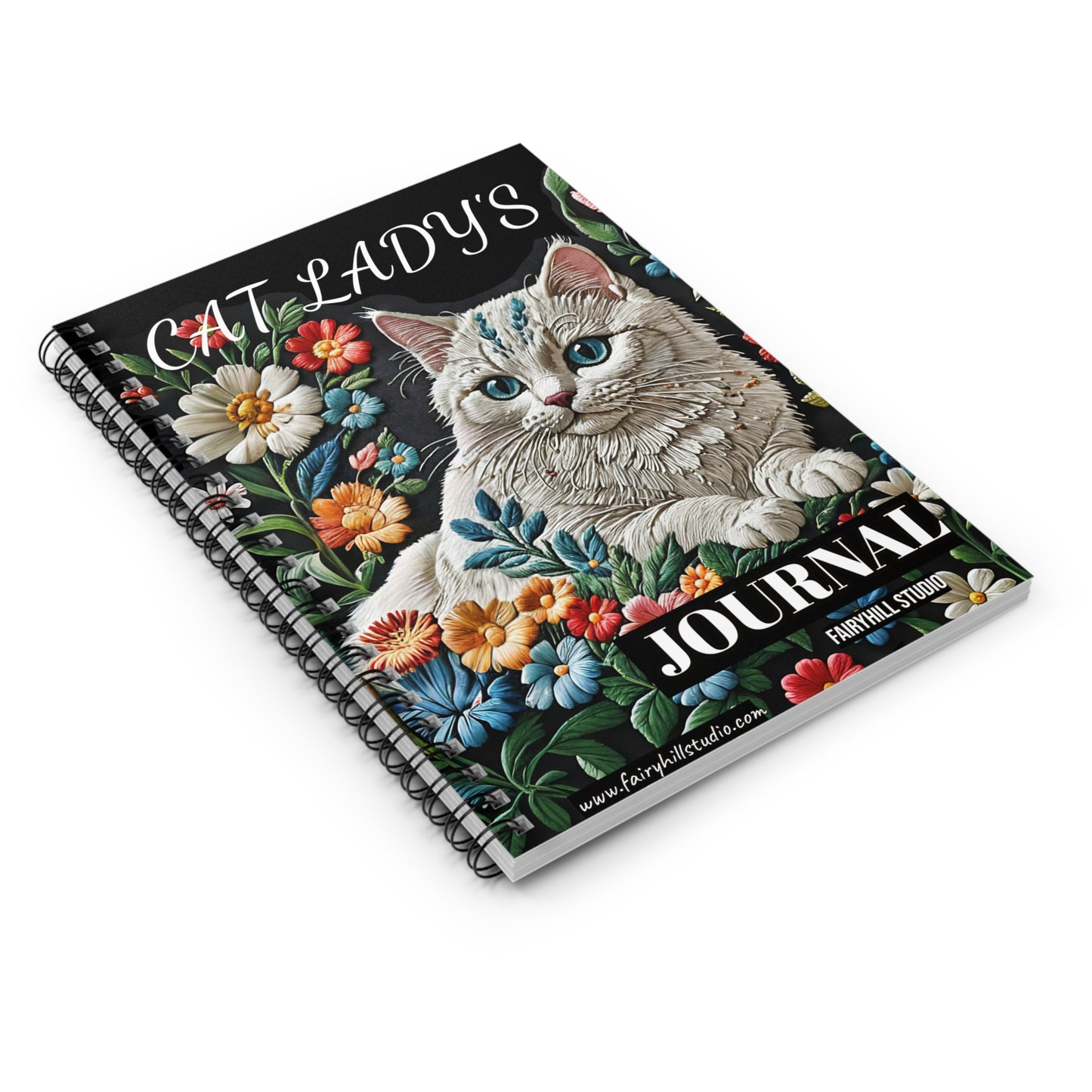 Cat Lady,s Journal  Spiral Notebook - Ruled Line