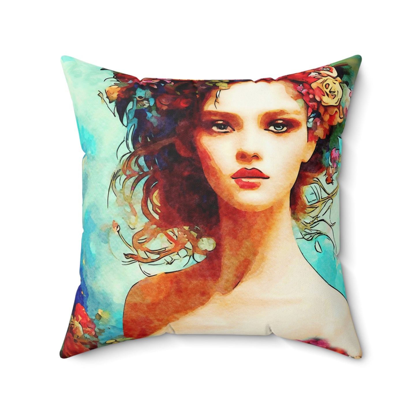 Spun Polyester Square Summer Vibes Pillow