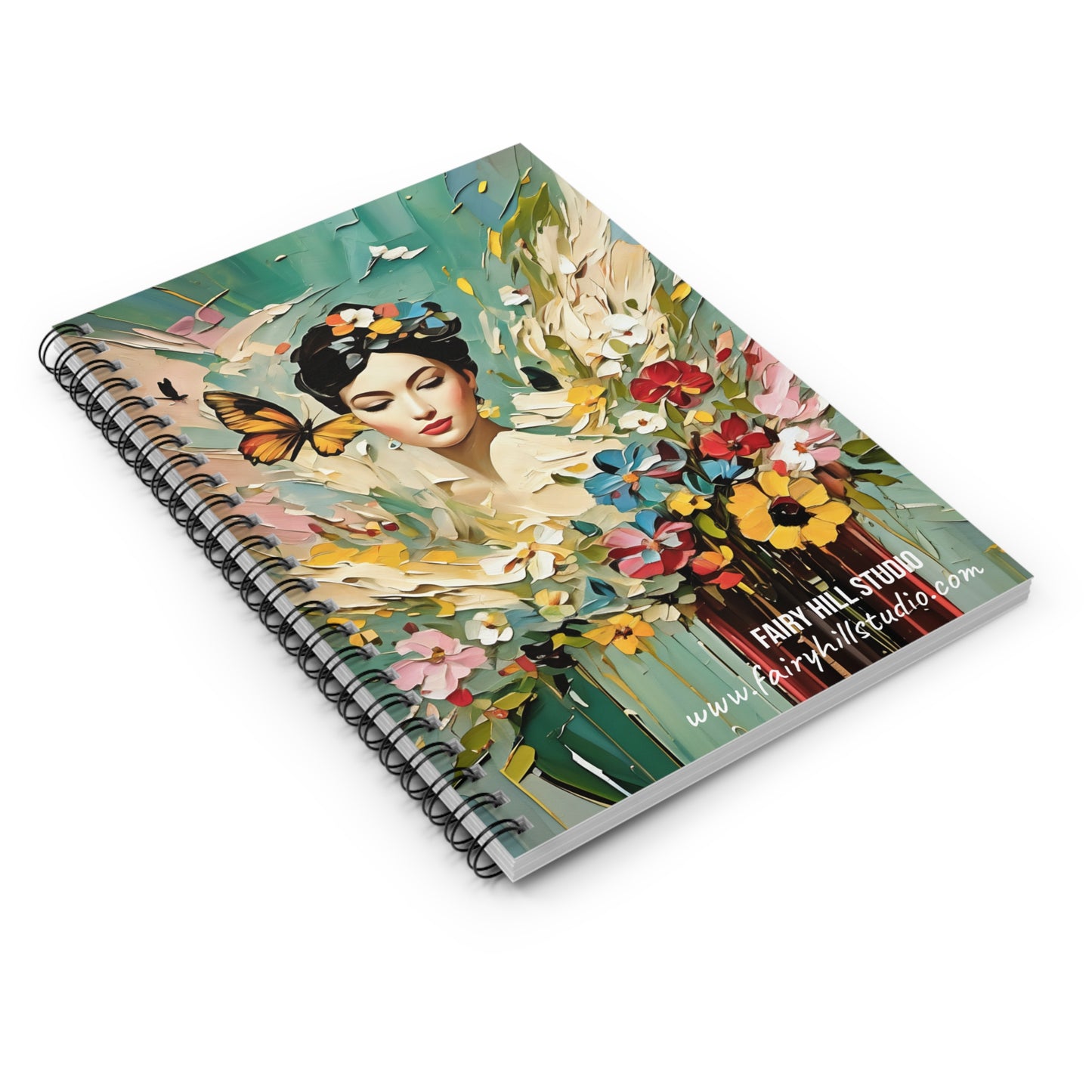 Kissed by a Butterfly Spiral Notebook - Ruled Line journal