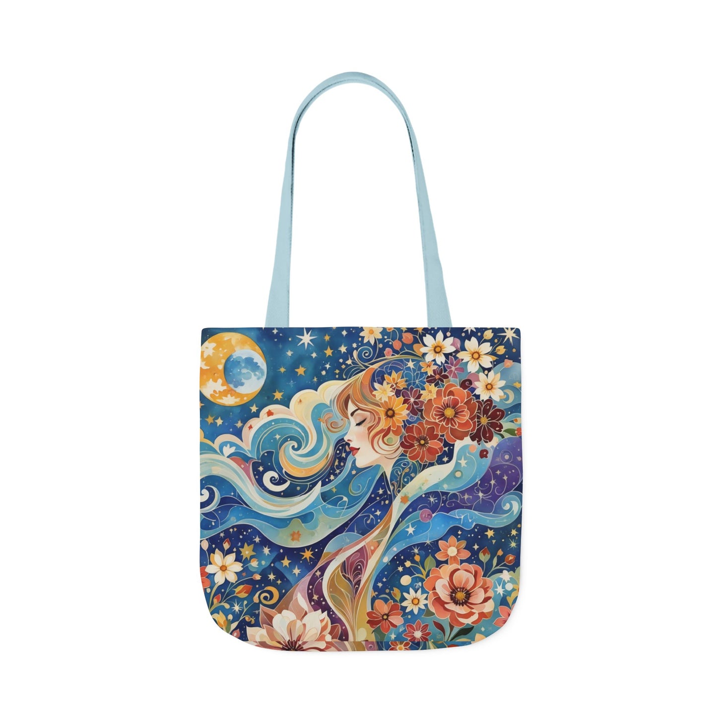 Colorful Galaxy-Inspired Canvas Tote Bag - Perfect for Beach Days, Eco-Friendly Shopping, and Summer Fun!