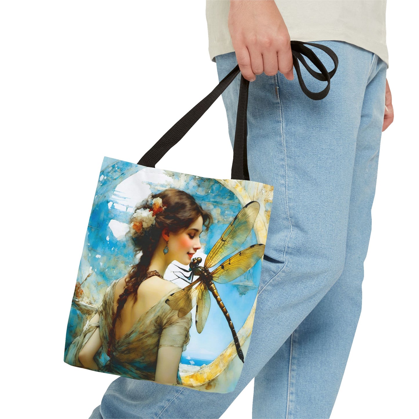 FairyHill Studio  Dragonfly whimsical Tote Bag (AOP)