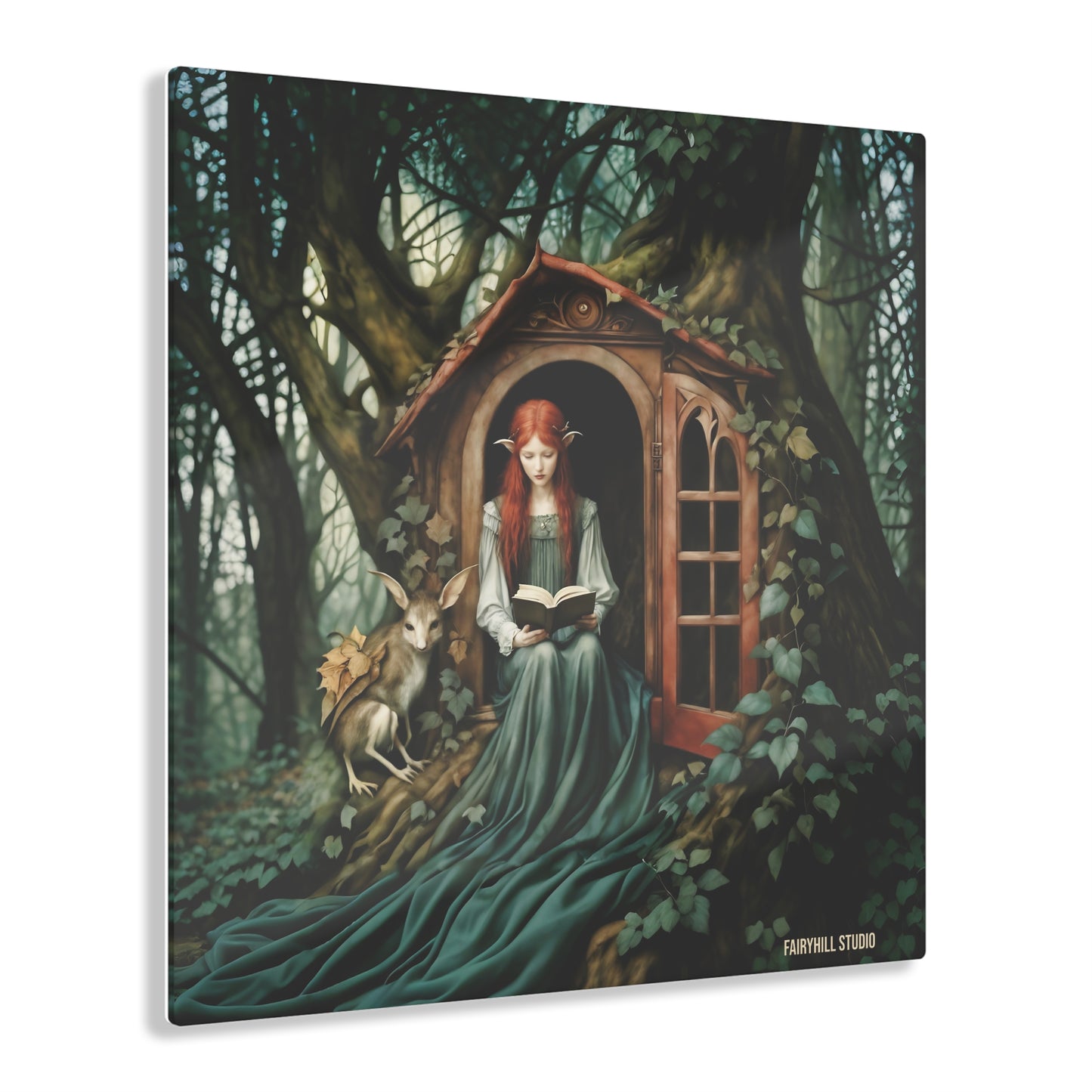 Art Acrylic Prints -The Elf Princess and Tree house