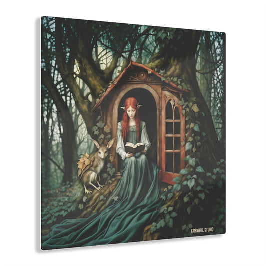 Art Acrylic Prints -The Elf Princess and Tree house