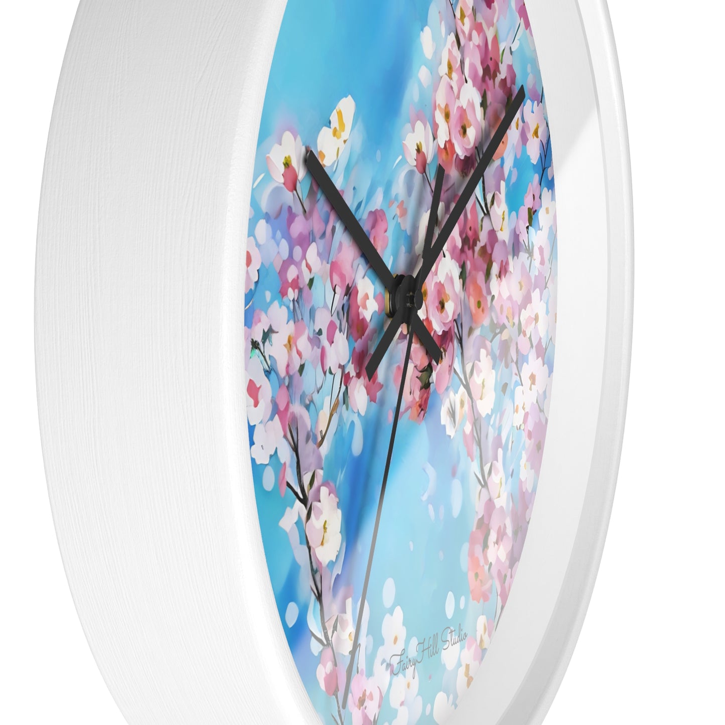 Blooming Blossoms Wall Clock | Floral Home Decor | Springtime Style, Gift for Nature Lovers, Office or Living Room Decoration