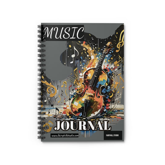 Spiral Notebook Violin music Journal,notebook,memoir Spiral Notebook - Ruled Line