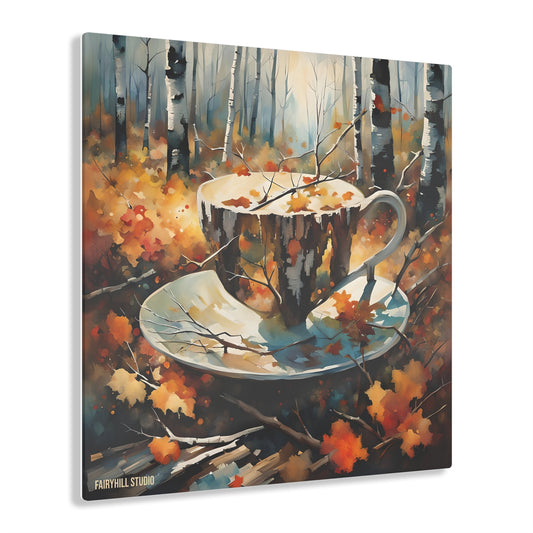 Acrylic Print Coffee In Fall