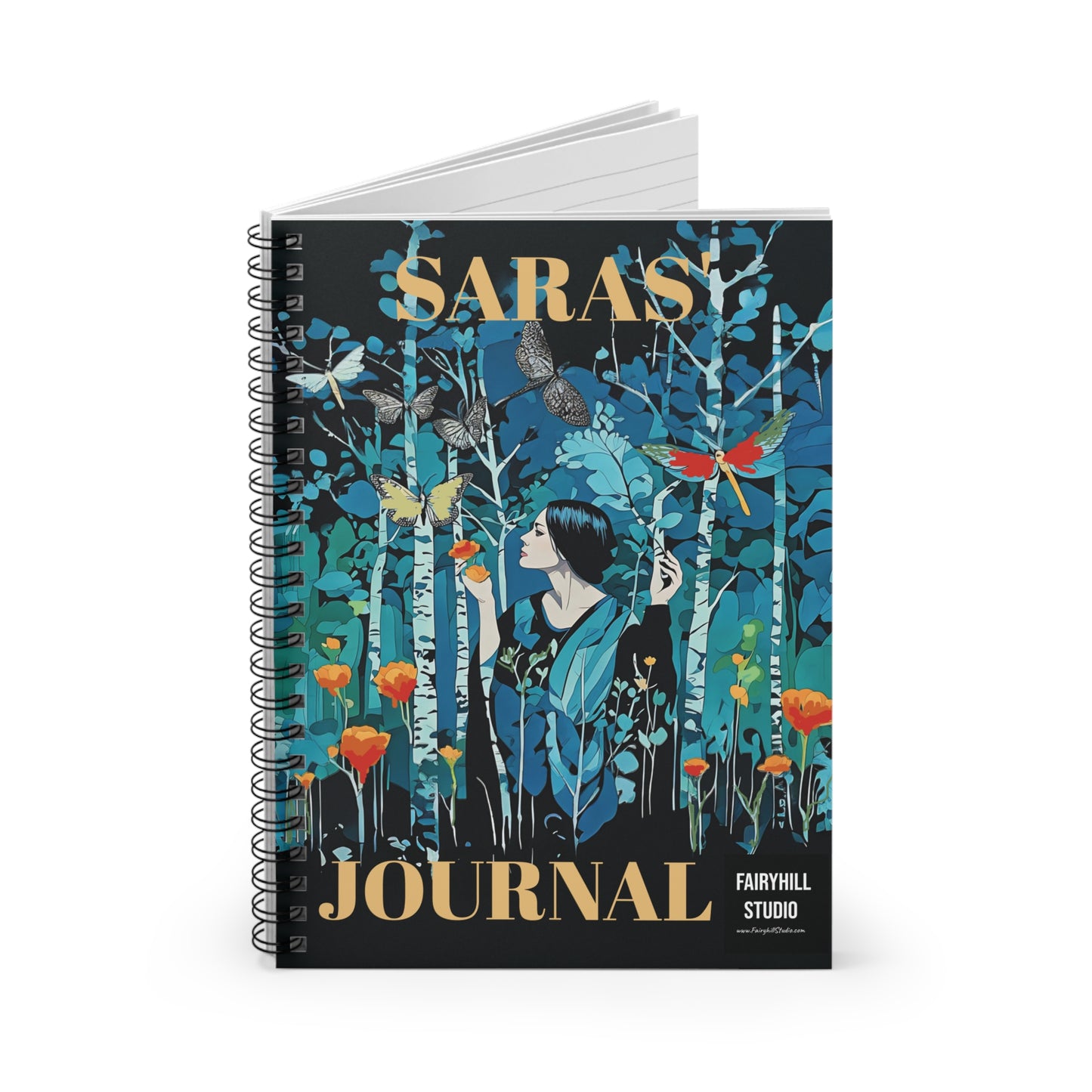 Personalized Butterfly Spiral Notebook