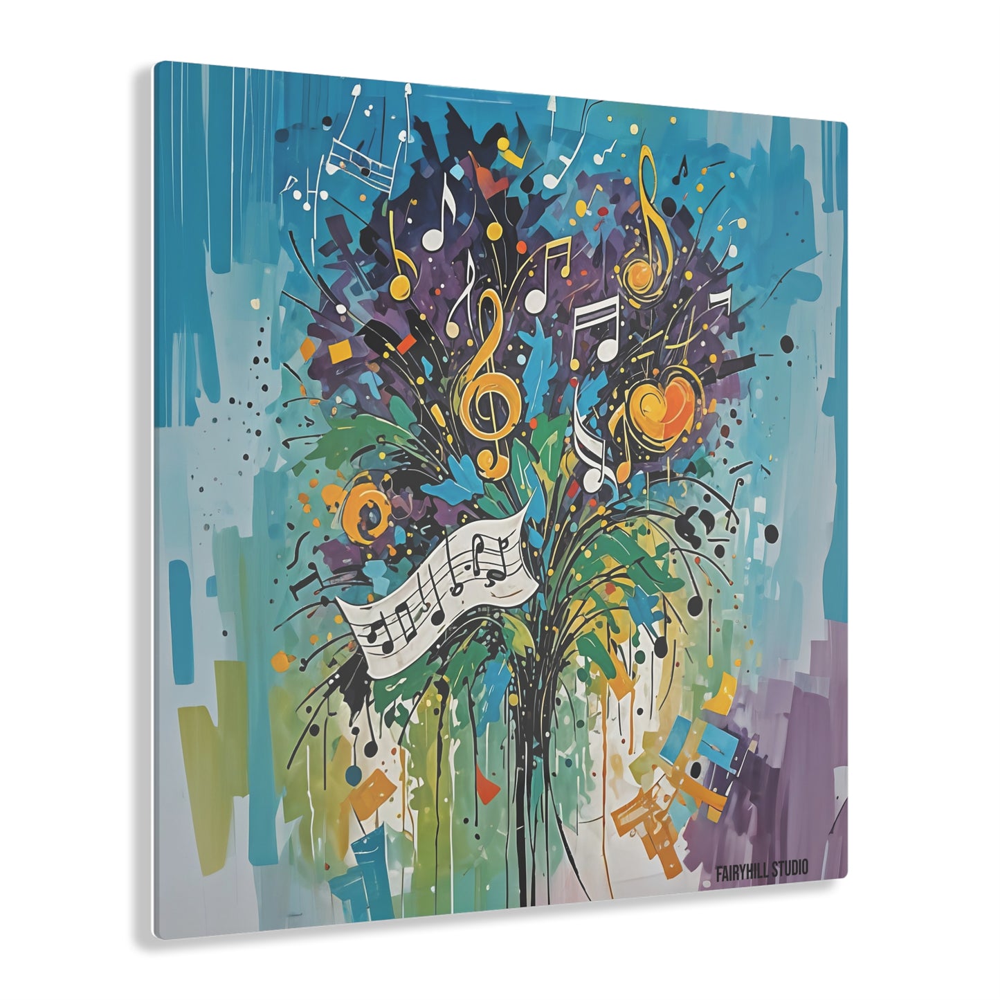 Art Acrylic Prints A bouquet of Music Notes Art