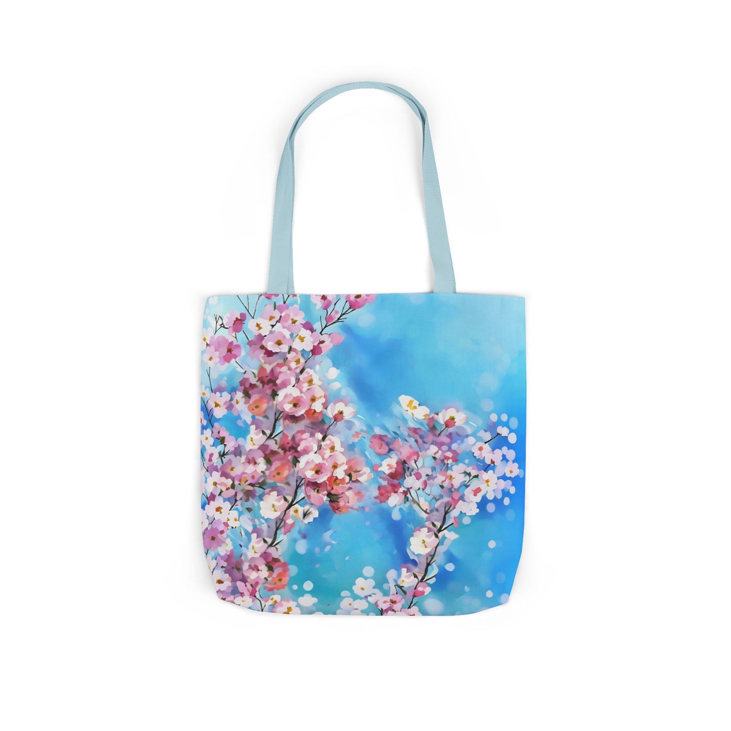 Colorful FairyHill Studio Sakura flowers Canvas Tote Bag - Perfect for Beach Days, Eco-Friendly Shopping, and Summer Fun!