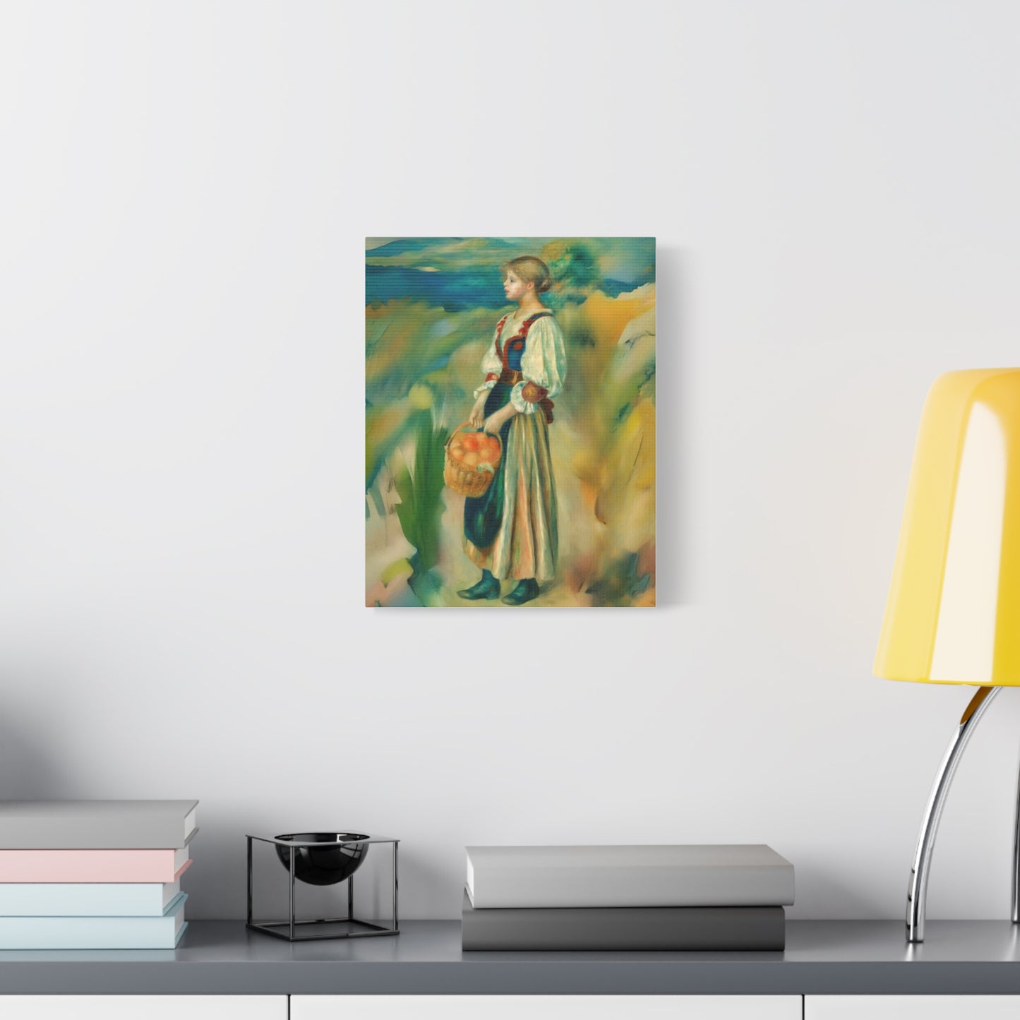 Canvas Print - Girl with a Basket of Oranges Art by Auguste Renoir