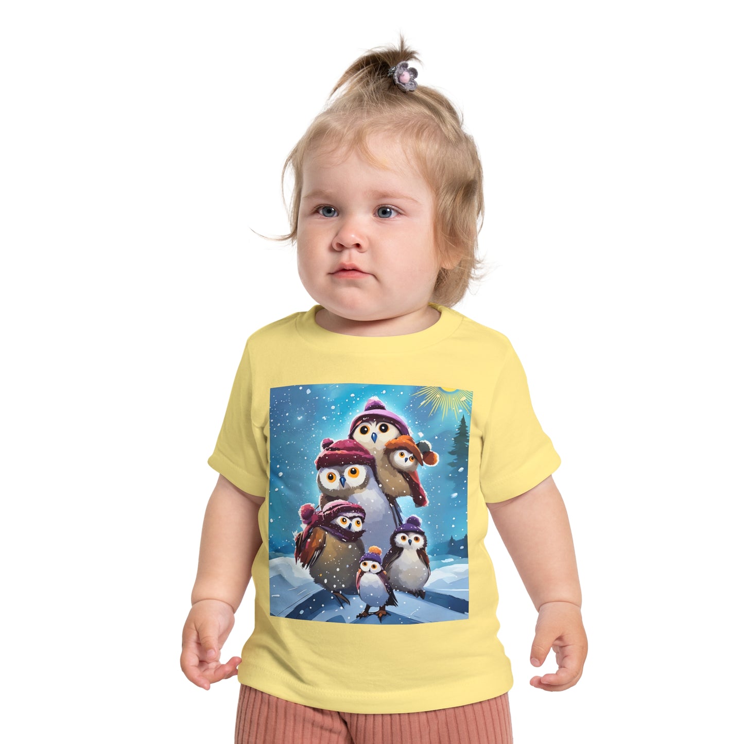 Winter Owls and Penguins Baby T-Shirt