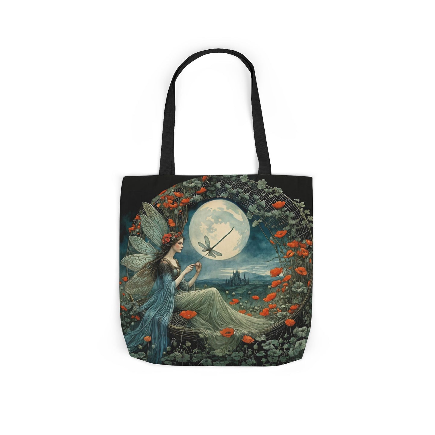 Colorful Moon fairy -Inspired Canvas Tote Bag - Perfect for Beach Days, Eco-Friendly Shopping, and Summer Fun!