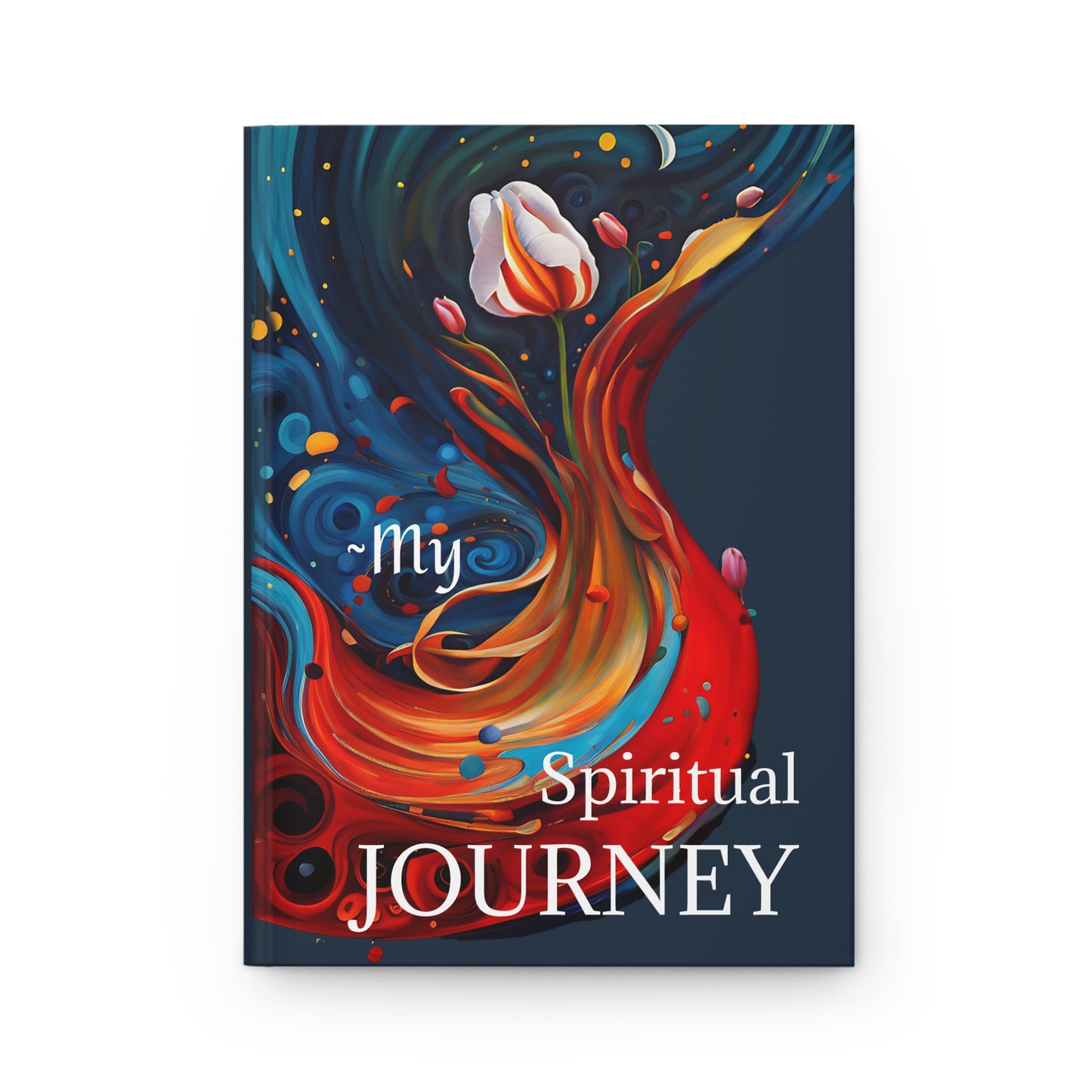 Rumi Spiritual Quote " Who am I?  Just my name;the rest is Him".Hardcover Journal Art by Fairyhill Studio