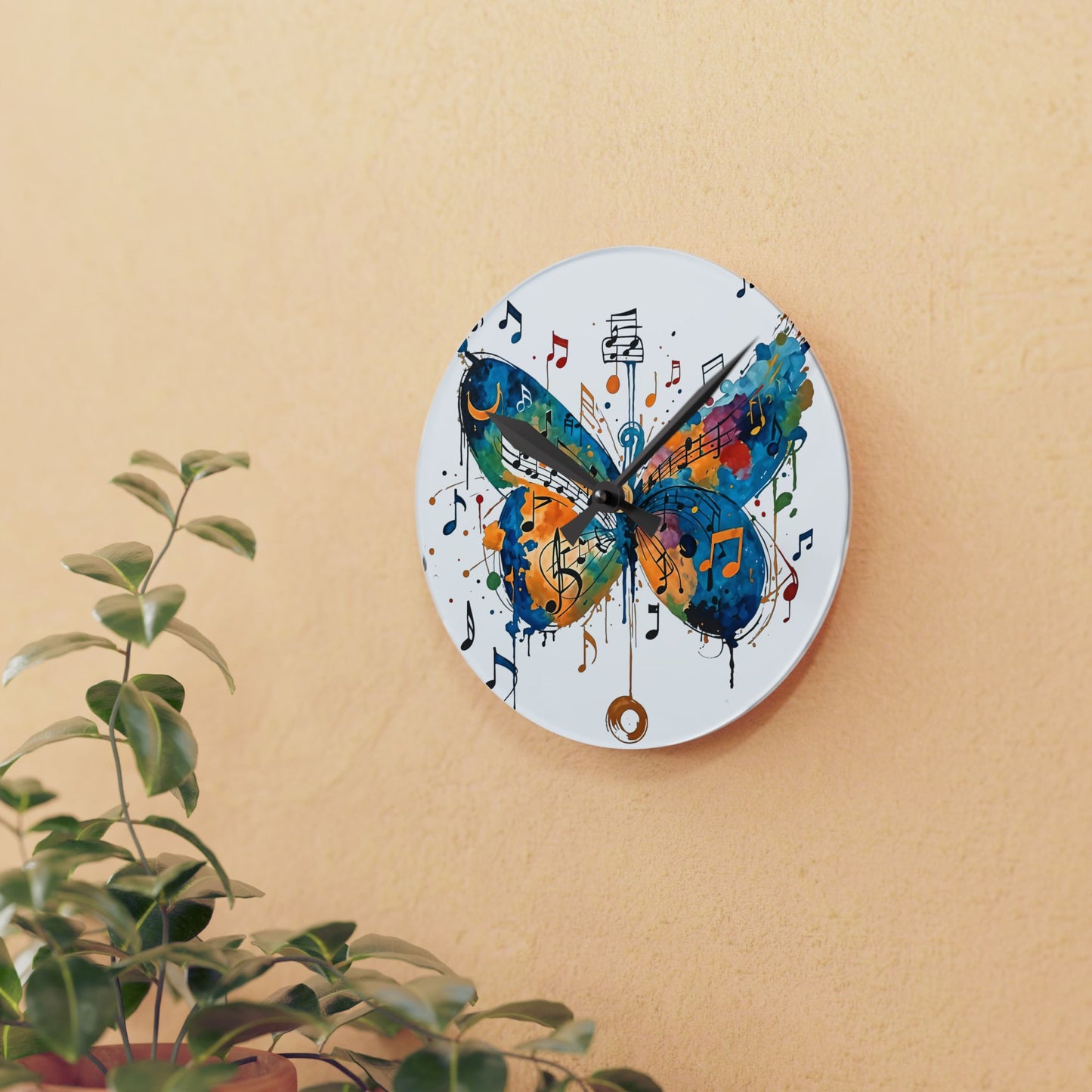 Butterfly Acrylic Wall Clock