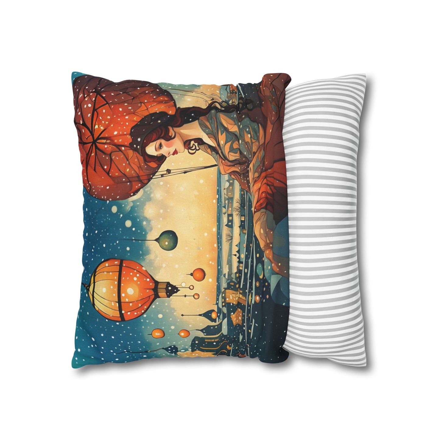 Elegant Dragonfly Art Pillowcase | Decorative Cushion Cover, Home Decor, Gift Idea, Bohemian Style, Christmas Decoration