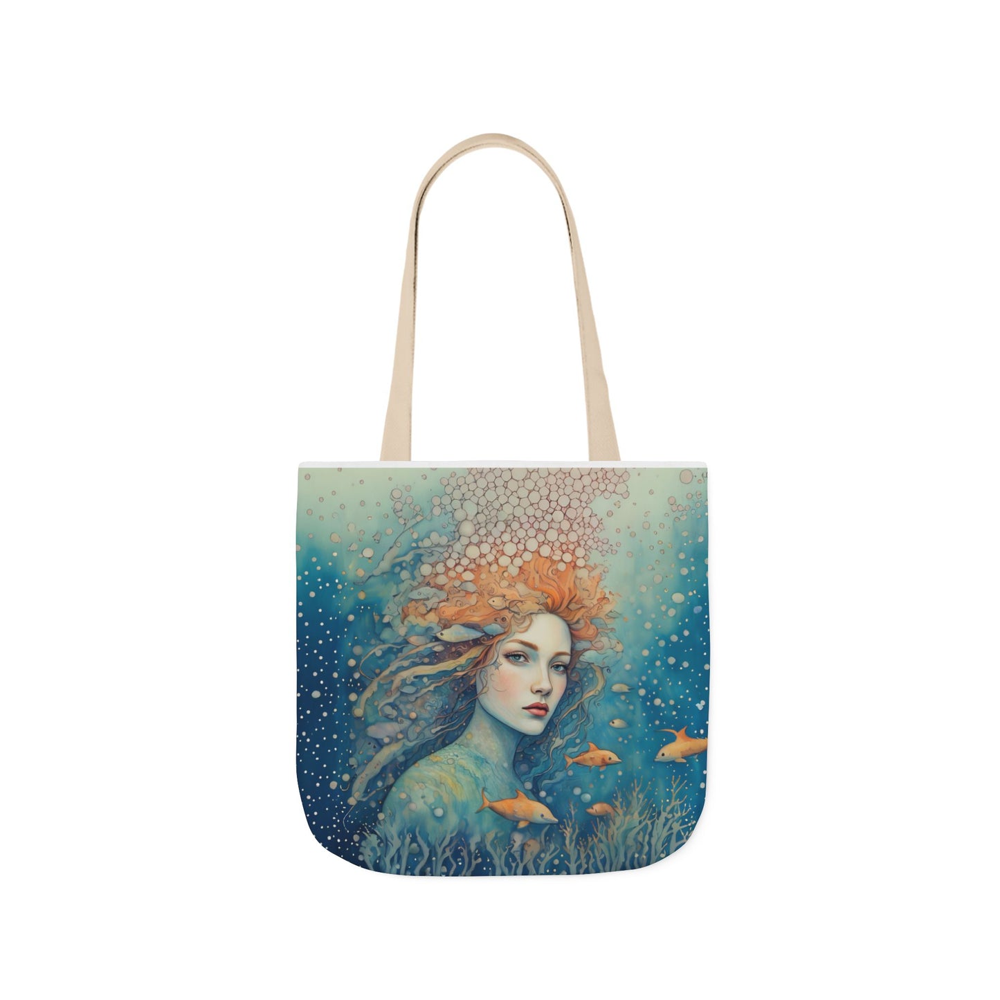 Colorful Ocean/fish-Inspired Canvas Tote Bag - Perfect for Beach Days, Eco-Friendly Shopping, and Summer Fun!