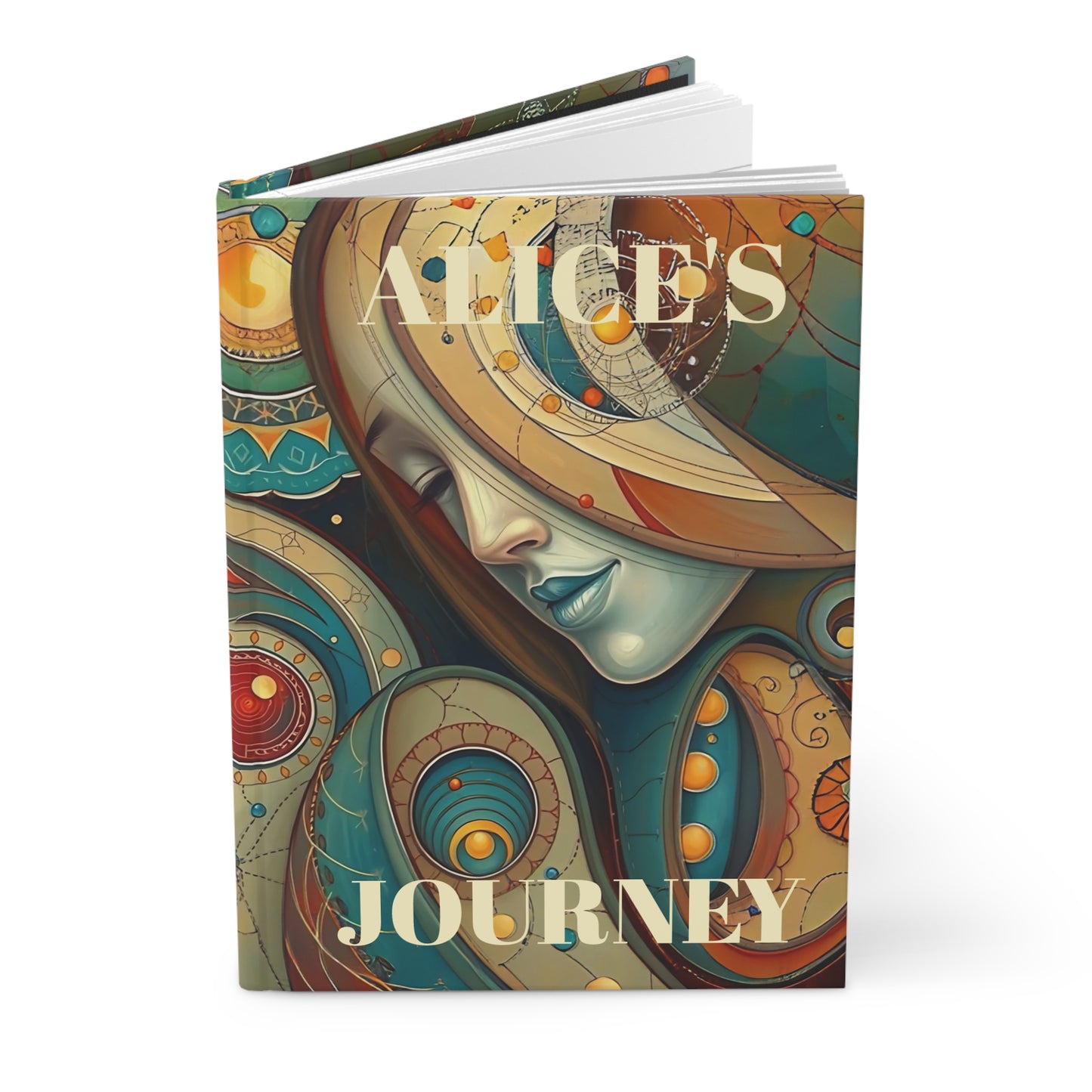 Hardcover Journal Matte - Rumi quote Watercolor Art Notebook Gift by Fairyhill Studio