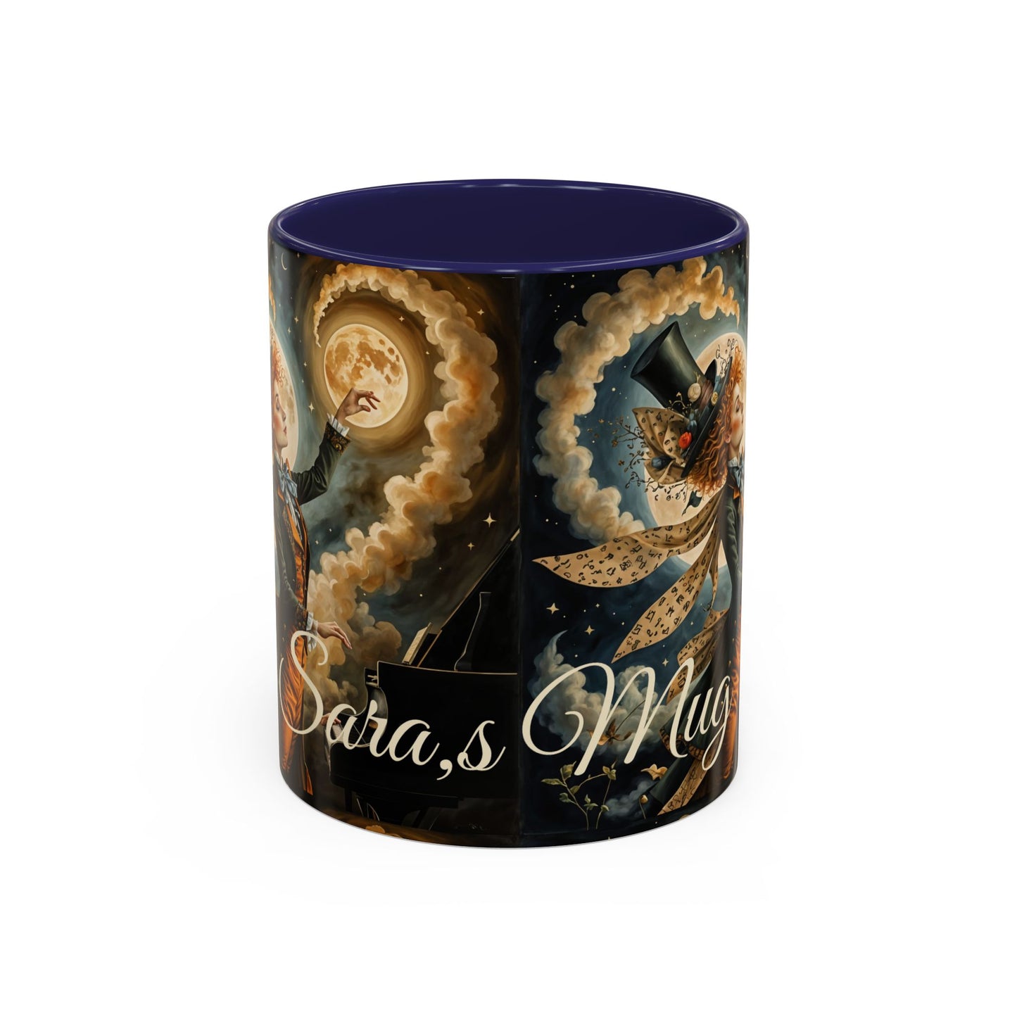 Coffee Mug - Whimsical Mad Hatter Playing Piano Art