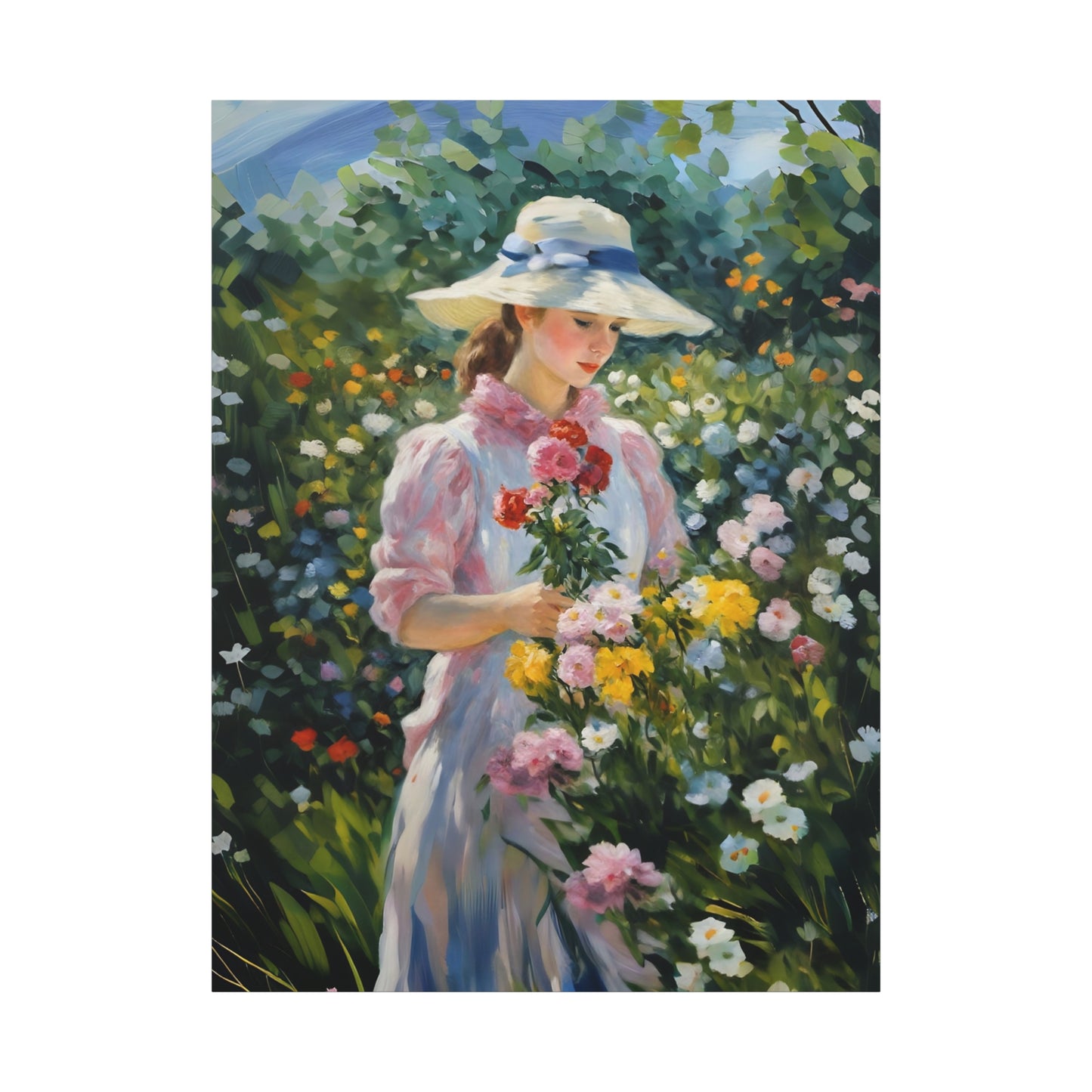 Floral Serenity Canvas Art - Stretched Matte 1.25"