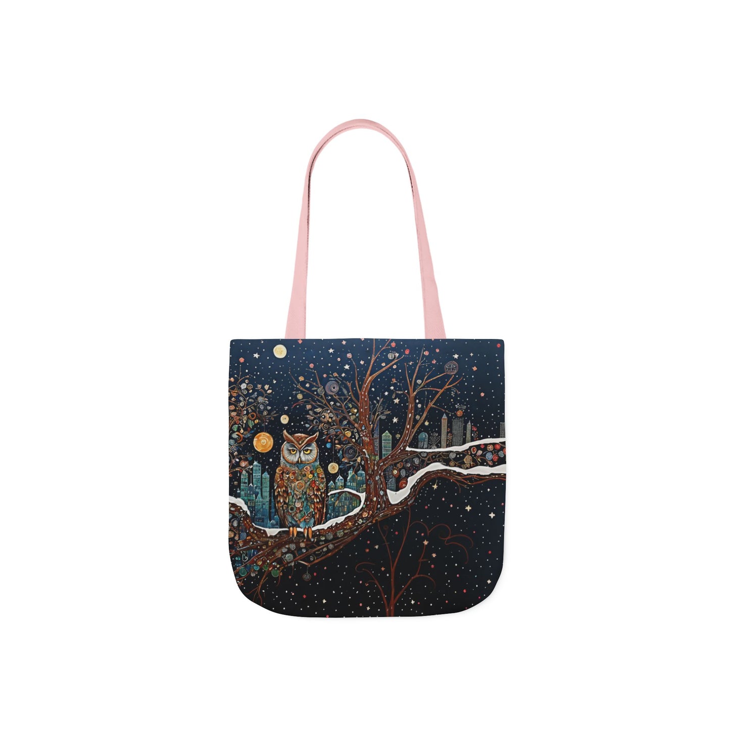 Colorful night Owl -Inspired Canvas Tote Bag - Perfect for Beach Days, Eco-Friendly Shopping, and Summer Fun!