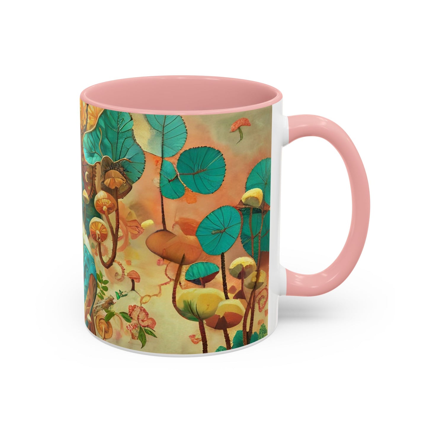 Mushroom Fairy Art-Themed Coffee Mug - 11 & 15oz Accent Mug for Musroom Fsiry Lovers