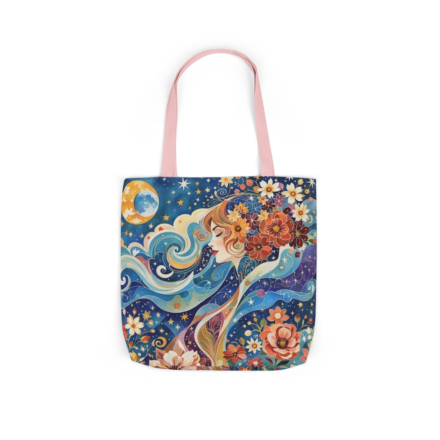 Colorful Galaxy-Inspired Canvas Tote Bag - Perfect for Beach Days, Eco-Friendly Shopping, and Summer Fun!