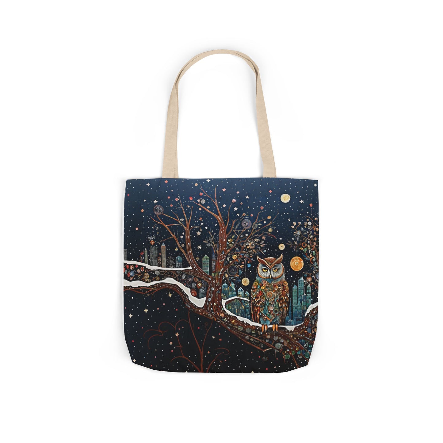 Colorful  night Owl -Inspired Canvas Tote Bag - Perfect for Beach Days, Eco-Friendly Shopping, and Summer Fun!