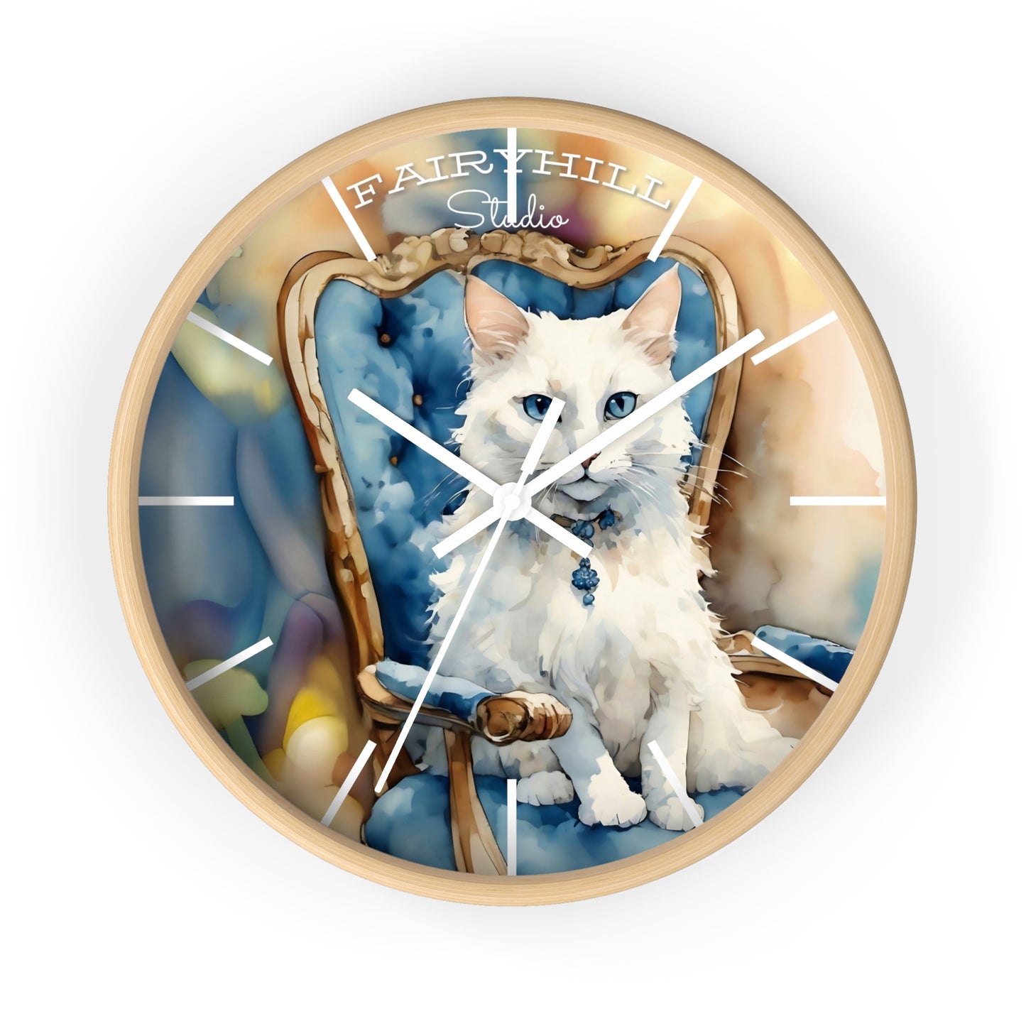 Cat Art Wall Clock