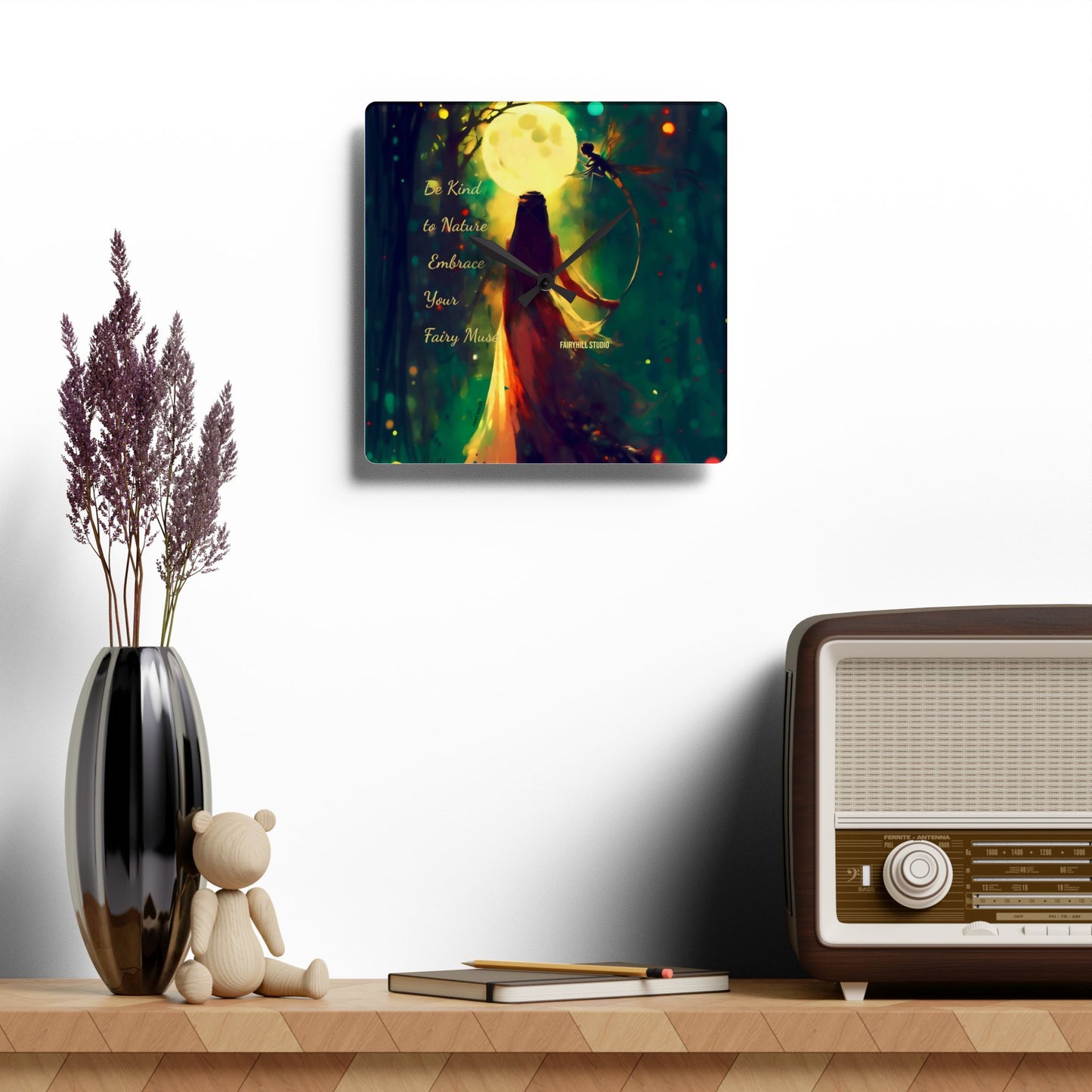 Wall Clock - /Be Kind to Nature Art Design
