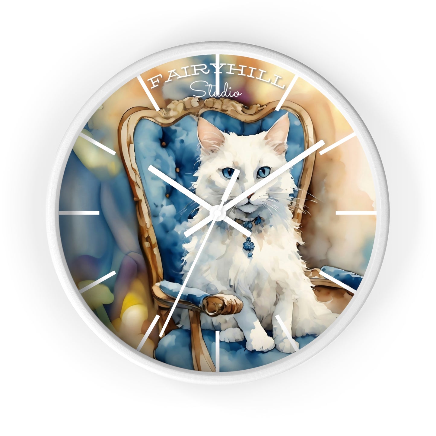 Cat Art Wall Clock