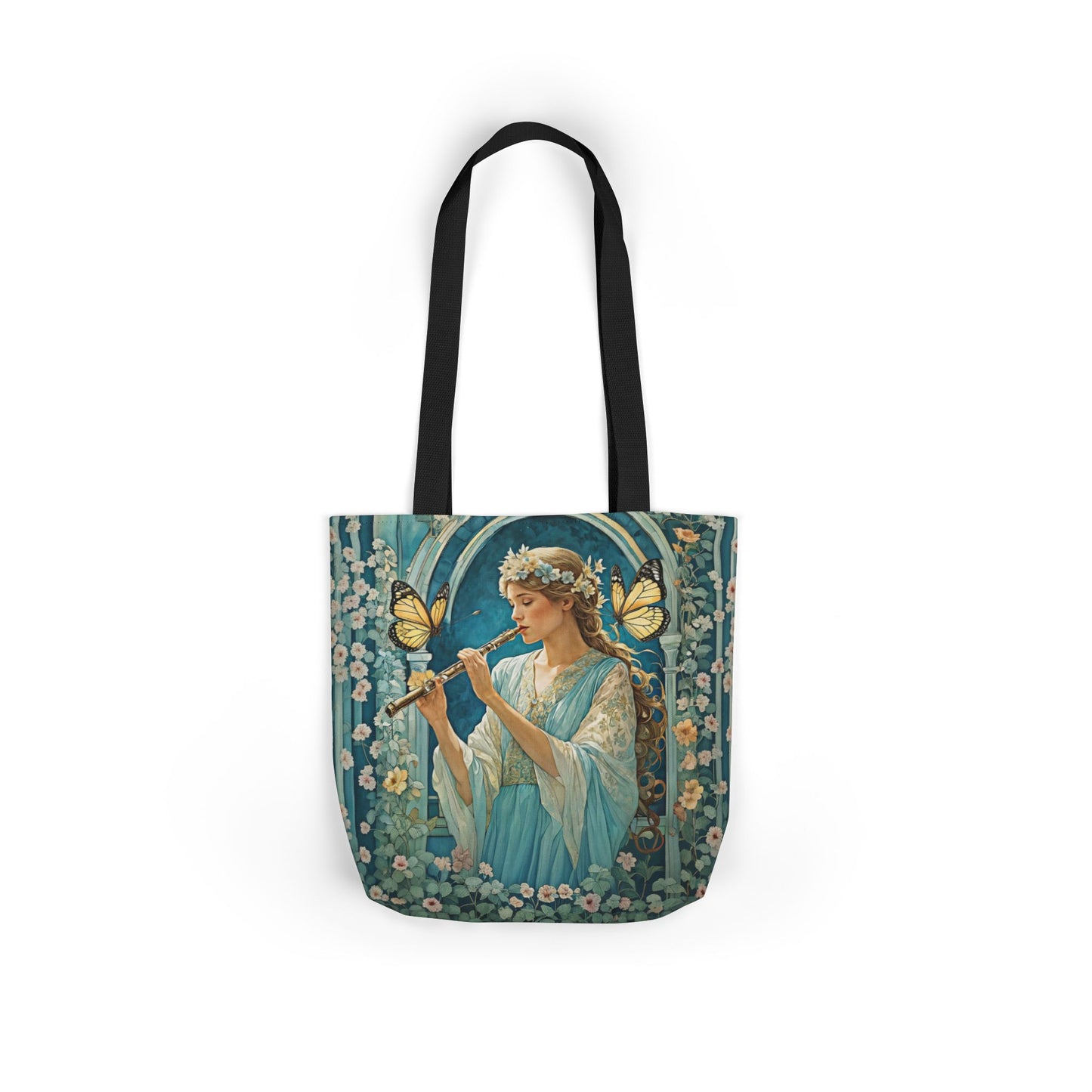 Butterfly Flute player -Inspired Canvas Tote Bag - Perfect for Beach Days, Eco-Friendly Shopping, and Summer Fun!