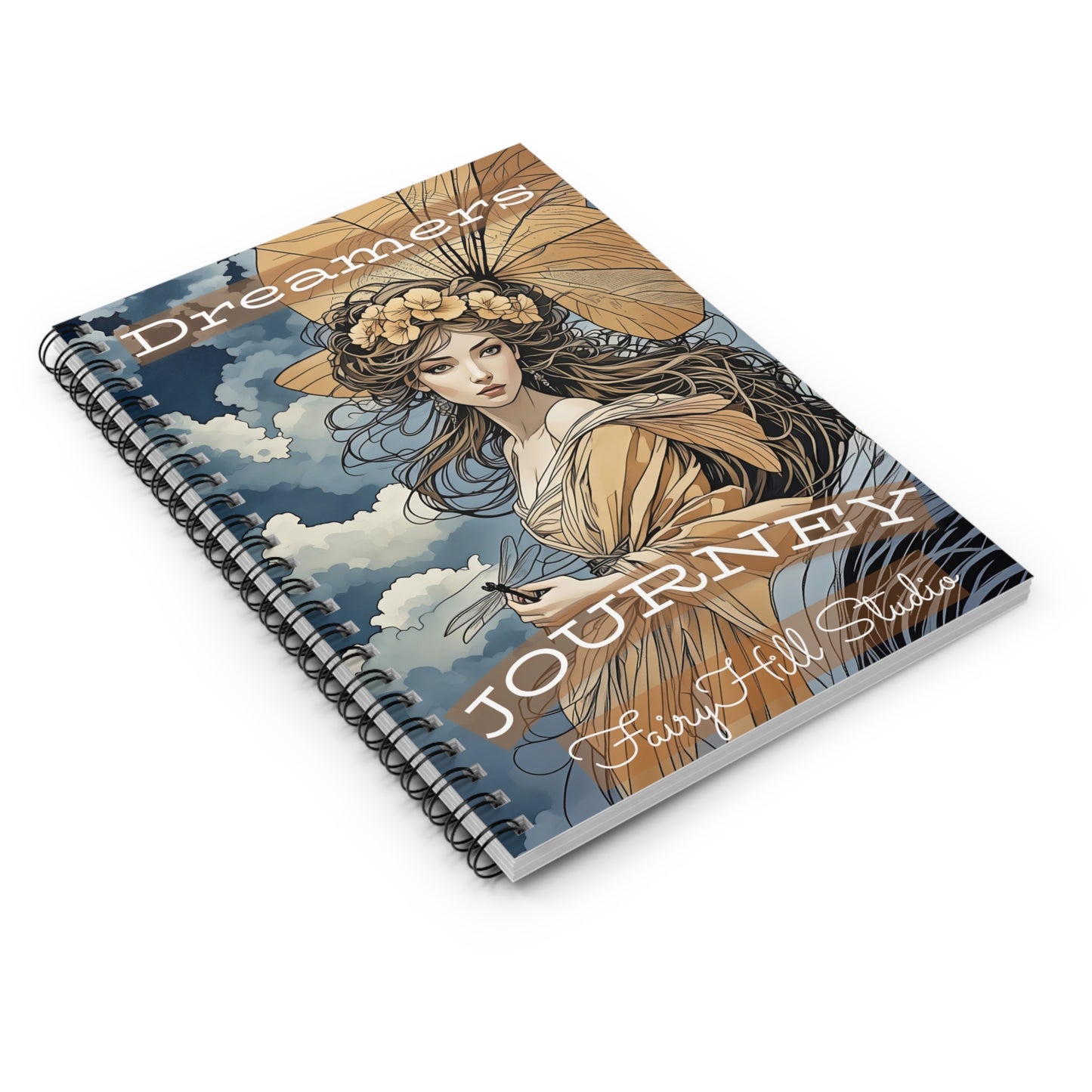 Spiral Notebook My Art Journal /Dreamers Journey /Journal FairyHill Studio Journal Ruled Line Journal/Fashion Model