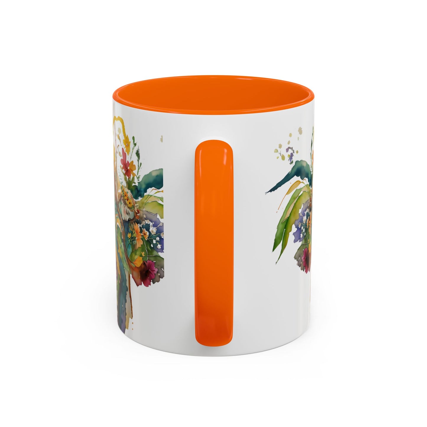 Mug Fairy Angel Blessing Flowers Watercolor Accent Coffee Mug 11 & 15oz